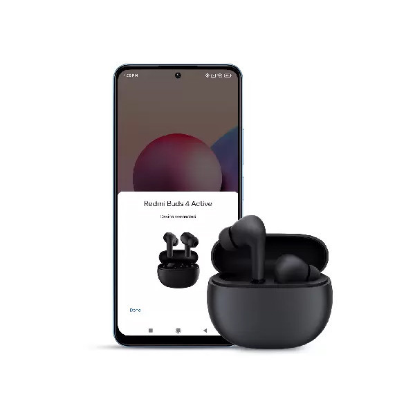 هدفون بلوتوثی شیائومی مدل Redmi Buds 4 Active بدون قابلیت نویز کنسلینگ، درگاه شارژ USB Type-C مقاوم در برابر پاشش آب و تعریق (IPX4)