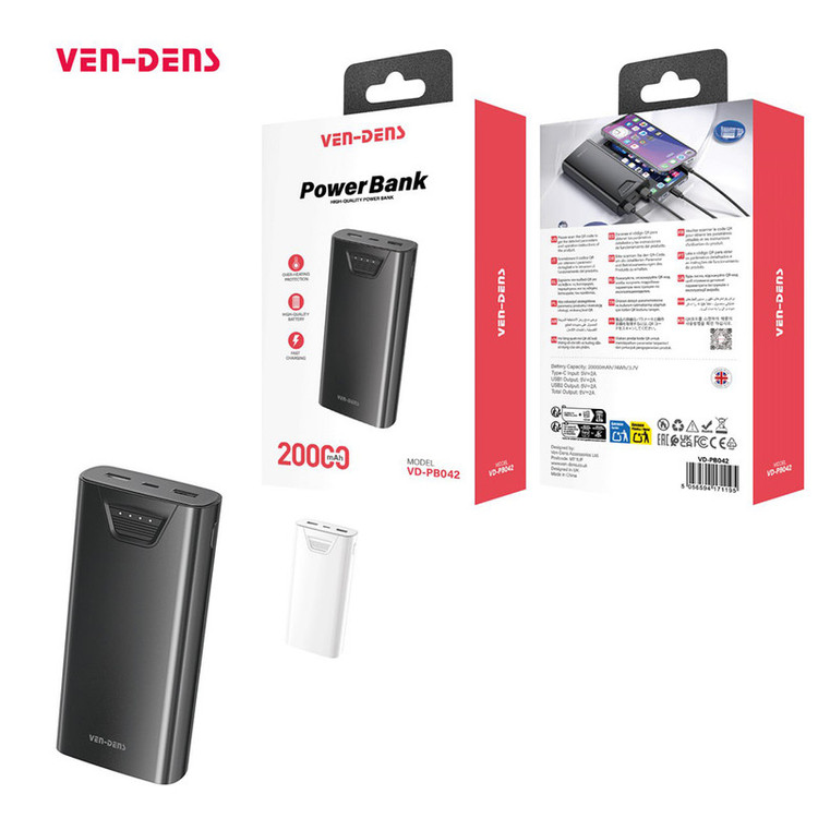 پاوربانک 10 وات ون دنز مدل VD-PB042 ظرفیت 20000 میلی آمپر ساعت