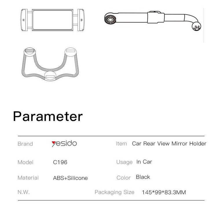 پایه نگهدارنده گوشی موبایل و تبلت یسیدو مدل c196